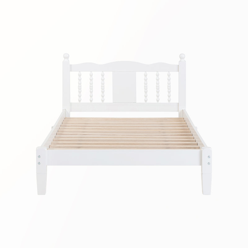 Wayfair white twin bed frame discount